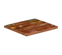 VidaXL Tablero De Mesa Cuadrado De Madera Maciza Reciclada 50 X 50 X 3,8 Cm, Superficie De Mesa, Tablero De Mesa De Centro