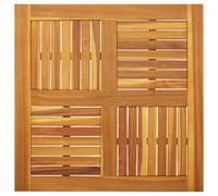 vidaXL Tablero de Mesa Cuadrado Madera Maciza de Acacia 80x80x2,2 cm, Tablero de Mesa de Repuesto, Tablero de Madera, Tablero de Repuesto