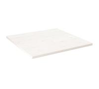 vidaXL Tablero de Mesa Cuadrado Madera Maciza Pino Blanco 70x70x2,5 cm, Superficie de Mesa, Tablero de Mesa de Madera Maciza, Tablero de Mesa de Comedor