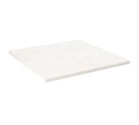 vidaXL Tablero de Mesa Cuadrado Madera Maciza Pino Blanco 90x90x2,5 cm