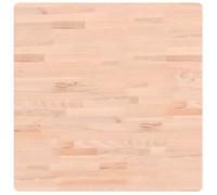 vidaXL Tablero de Mesa Cuadrado, Superficie de Mesa Auxiliar, Tablero de Mesa de Centro, Tablero de Repuesto, Madera Maciza de Haya 70X70X1,5 cm
