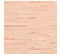 vidaXL Tablero de Mesa Cuadrado, Superficie de Mesa Auxiliar, Tablero de Mesa de Centro, Tablero de Repuesto, Madera Maciza de Haya 80X80X2,5 cm