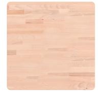 vidaXL Tablero de Mesa Cuadrado, Superficie de Mesa Auxiliar, Tablero de Mesa de Centro, Tablero de Repuesto, Madera Maciza de Haya 50X50X4 cm