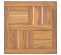 vidaXL Tablero de Mesa Cuadrado Superficie Escritorio Salón Sala de Estar Cocina Comedor Encimera Restaurante Madera Maciza de Teca