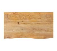 vidaXL Tablero de Mesa de Madera Maciza de Mango Con Borde Natural 110x60x3,8 cm - Superficie de Reemplazo