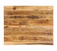 vidaXL Tablero de Mesa de Madera Maciza de Mango Con Borde Natural 110x80x2,5 cm - Superficie de Reemplazo
