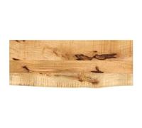 vidaXL Tablero de Mesa de Madera Maciza de Mango Con Borde Natural 80x20x2,5 cm - Superficie de Reemplazo
