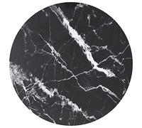 vidaXL Tablero de mesa de vidrio templado vidaXL de 70 cm, redondo, diseño de mármol negro, perfecto para mesas de centro, uso interior, superficie, accesorios