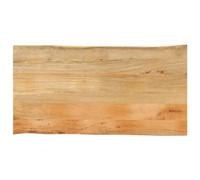 vidaXL Tablero de Mesa Maciza Mango con Borde Natural 100x60x3,8 cm - Superficie de Reemplazo
