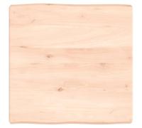 vidaXL Tablero de Mesa Madera Maciza Borde Natural 60x60x(2-6) cm