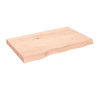 vidaXL Tablero de Mesa Madera Maciza Roble sin Tratar 80x50x(2-6) cm