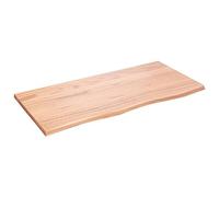 vidaXL Tablero de Mesa Madera Roble tratada marrón Claro 100x50x2 cm
