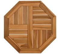 vidaXL Tablero de Mesa Octogonal de Madera Maciza de Teca 50x50x2,5 cm, Superficie de Mesa, Tablero de Mesa de Repuesto, Tablero de Muebles de Madera