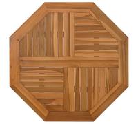 vidaXL Tablero de Mesa Octogonal de Madera Maciza de Teca 80x80x2,5 cm, Superficie de Mesa, Tablero de Mesa de Repuesto, Tablero de Muebles de Madera