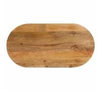 VidaXL Tablero de Mesa Ovalado de Madera Maciza de Mango 120x50x2,5 cm - Superficie para Mesa de Centro