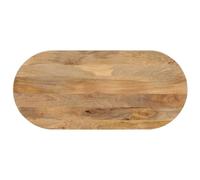 VidaXL Tablero de Mesa Ovalado de Madera Maciza de Mango 100x40x3,8 cm, Superficie de Mesa, Tablero de Mesa de Centro