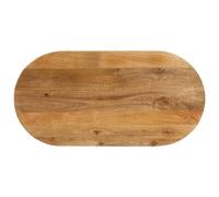 VidaXL Tablero de Mesa Ovalado de Madera Maciza de Mango, 110x50x3,8 cm, Superficie de Mesa de Centro