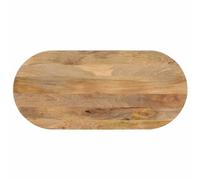 vidaXL Tablero de Mesa Ovalado Madera Maciza de Mango 140x50x2,5 cm