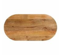 vidaXL Tablero de Mesa Ovalado Madera Maciza de Mango 140x60x2,5 cm, Superficie de Mesa, Tablero de Mesa de Madera, Tablero de Mesa de Centro, 370151