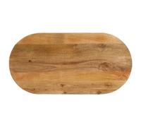 vidaXL Tablero de Mesa Ovalado Madera Maciza de Mango 90x40x2,5 cm