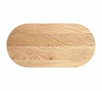 vidaXL Tablero de Mesa Ovalado Madera Maciza de Roble 100x50x2 cm