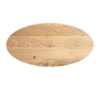 vidaXL Tablero de Mesa Ovalado Madera Maciza de Roble 120x60x2 cm