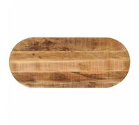 vidaXL Tablero de Mesa Ovalado Madera Maciza Mango Rugosa 110x50x3,8cm, Superficie de Mesa, Tablero de Mesa de Madera, Tablero de Mesa de Centro