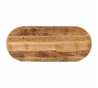 vidaXL Tablero de mesa ovalado madera maciza mango rugosa 140x60x2,5cm