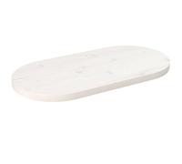 Vidaxl tablero de mesa ovalado madera maciza pino blanco 70x35x2,5 cm