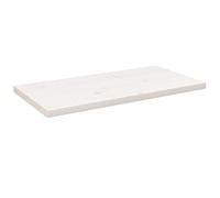 vidaXL Tablero de Mesa Rectangular Madera de Pino Blanco 80x40x2,5 cm