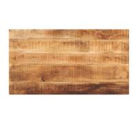vidaXL Tablero de Mesa Rectangular Madera Mango Rugosa 110x50x3,8 cm, Superficie de Mesa, Tablero de Mesa de Madera, Tablero de Mesa de Centro