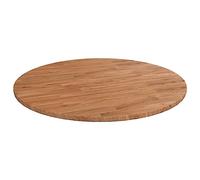 vidaXL Tablero de Mesa Redonda Escritorio Superficie Salón Cocina Comedor Oficina Auxiliar Consola Centro Madera de Roble Marrón Claro