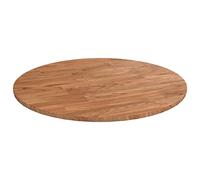 vidaXL Tablero de Mesa Redonda Escritorio Superficie Salón Cocina Comedor Oficina Auxiliar Consola Centro Madera de Roble Marrón Claro