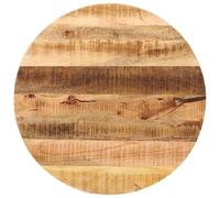VidaXL Tablero De Mesa Redondo De Madera Maciza De Mango Rugosa Ø 80x2,5 Cm, Superficie De Mesa, Tablero De Mesa De Centro