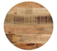 vidaXL Tablero de Mesa Redondo Madera Maciza Mango Rugosa Ø 40x3,8 cm