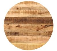 vidaXL Tablero de Mesa Redondo Madera Maciza Mango Rugosa Ø 70x2,5 cm