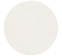 vidaXL Tablero de Mesa Redondo Madera Maciza de Pino Blanco Ø70x3 cm