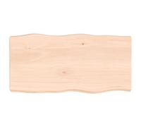 vidaXL Tablero de Mesa, Superficie de Escritorio, Tablero Repuesto de Mesa, Tablero de Estantería Comedor, Madera Maciza sin Tratar con Borde Natural