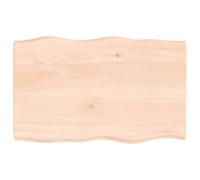 vidaXL Tablero de Mesa, Superficie de Escritorio, Tablero Repuesto de Mesa, Tablero de Estantería Comedor, Madera Maciza sin Tratar con Borde Natural