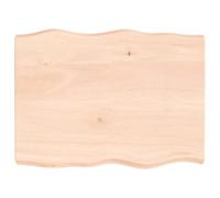 vidaXL Tablero de Mesa, Superficie de Escritorio, Tablero Repuesto de Mesa, Tablero de Estantería Comedor, Madera Maciza sin Tratar con Borde Natural