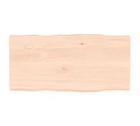 vidaXL Tablero de Mesa, Superficie de Escritorio, Tablero Repuesto de Mesa, Tablero de Estantería Comedor, Madera Maciza sin Tratar con Borde Natural
