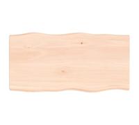vidaXL Tablero de Mesa, Superficie de Escritorio, Tablero Repuesto de Mesa, Tablero de Estantería Comedor, Madera Maciza sin Tratar con Borde Natural