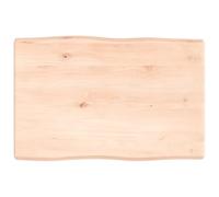 vidaXL Tablero de Mesa, Superficie de Escritorio, Tablero Repuesto de Mesa, Tablero de Estantería Comedor, Madera Maciza sin Tratar con Borde Natural