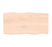 vidaXL Tablero de Mesa, Superficie de Escritorio, Tablero Repuesto de Mesa, Tablero de Estantería Comedor, Madera Maciza sin Tratar con Borde Natural