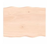 vidaXL Tablero de Mesa, Superficie de Escritorio, Tablero Repuesto de Mesa, Tablero de Estantería Comedor, Madera Maciza sin Tratar con Borde Natural