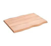 vidaXL Tablero de Mesa, Superficie de Escritorio, Tablero Repuesto, Tablero de Estantería Comedor, Madera Maciza Tratada Borde Natural Marrón Claro