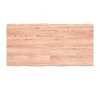 vidaXL Tablero de Mesa, Superficie de Escritorio, Tablero Repuesto, Tablero de Estantería Comedor, Madera Maciza Tratada Borde Natural Marrón Claro