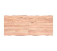 vidaXL Tablero de Mesa, Superficie de Escritorio, Tablero Repuesto, Tablero de Estantería Comedor, Madera Maciza Tratada Borde Natural Marrón Claro
