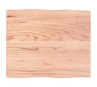 vidaXL Tablero de Mesa, Superficie de Escritorio, Tablero Repuesto, Tablero de Estantería Comedor, Madera Maciza Tratada Borde Natural Marrón Claro