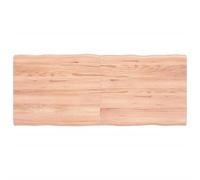 vidaXL Tablero de Mesa, Superficie de Escritorio, Tablero Repuesto, Tablero de Estantería Comedor, Madera Maciza Tratada Borde Natural Marrón Claro